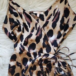 Vici Leopard Wrap Dress